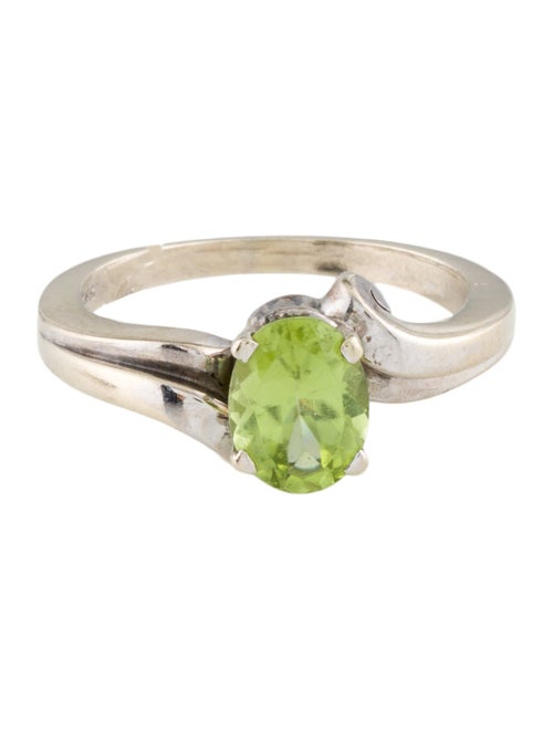 Ring 14K 1.18ct Peridot Solitaire Cocktail Ring