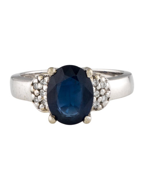 Ring 14K 2.09ct Sapphire & Diamond Cocktail Ring