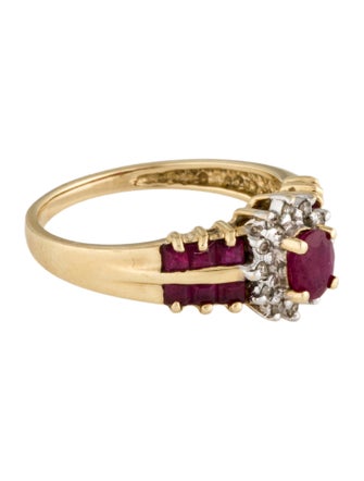 Ring 14K 1.18ctw Ruby & Diamond Cocktail Ring