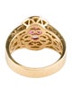 Ring 14K 1.60ct Tourmaline and Diamond Cocktail Ring