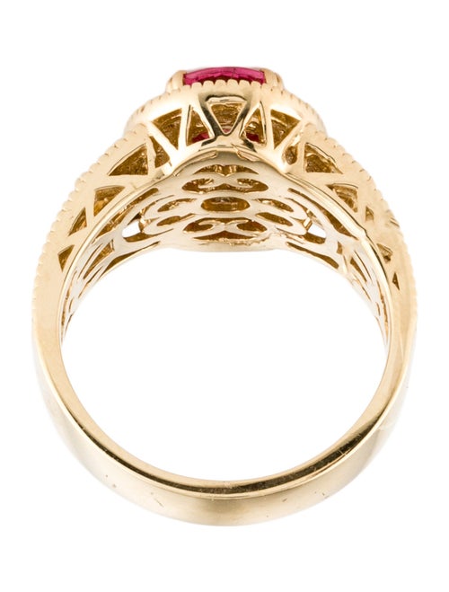 Ring 14K 1.60ct Tourmaline and Diamond Cocktail Ring