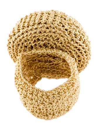 Ring 18K Labradorite Mesh Cocktail Ring