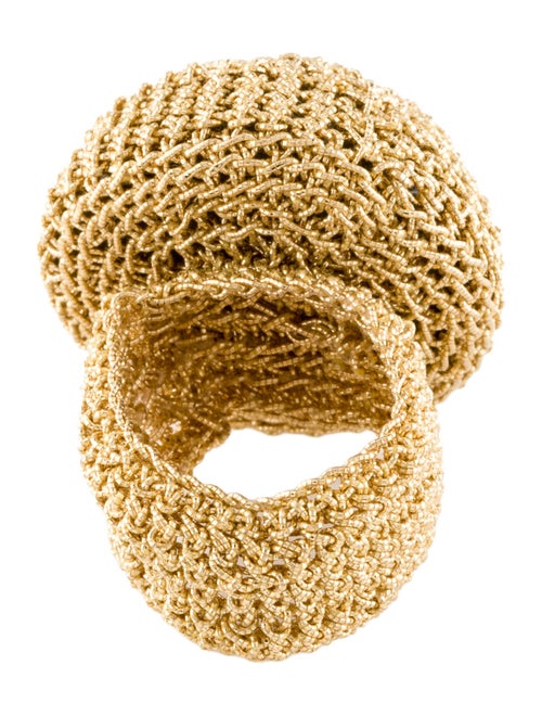 Ring 18K Labradorite Mesh Cocktail Ring