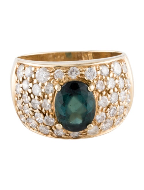 Ring 14K 1.82ct Tourmaline & 1.18ctw Diamond Cocktail Ring