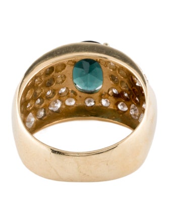 Ring 14K 1.82ct Tourmaline & 1.18ctw Diamond Cocktail Ring