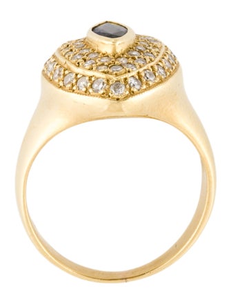 Ring 18K Sapphire & Diamond Marquise Cocktail Ring