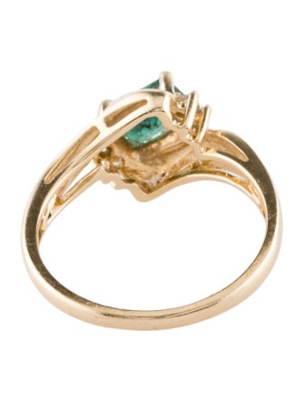 Effy Jewelry 14K Emerald & Diamond Cocktail Ring