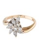 Ring 14K Diamond Cluster Cocktail Ring