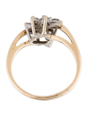Ring 14K Diamond Cluster Cocktail Ring