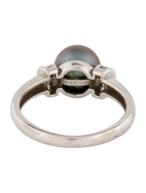 Ring 14K Cultured Pearl & Diamond Cocktail Ring