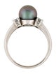 Ring 14K Cultured Pearl & Diamond Cocktail Ring