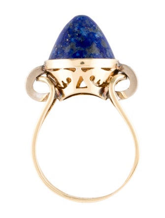 Ring 14K Lapis Lazuli and diamond Cocktail Ring