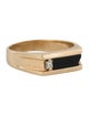 Ring 14K Onyx & Diamond Band Ring