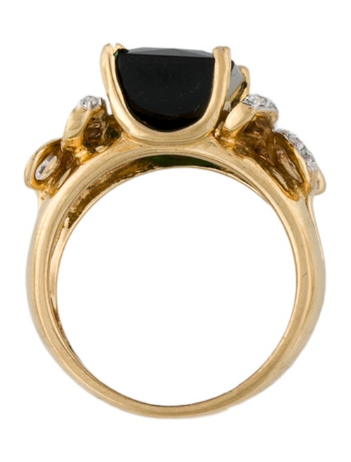 Ring 18K 7.12ctw Tourmaline & Diamond Cocktail Ring