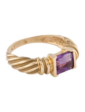 Ring 14K 1.26ct Amethyst Cocktail Ring