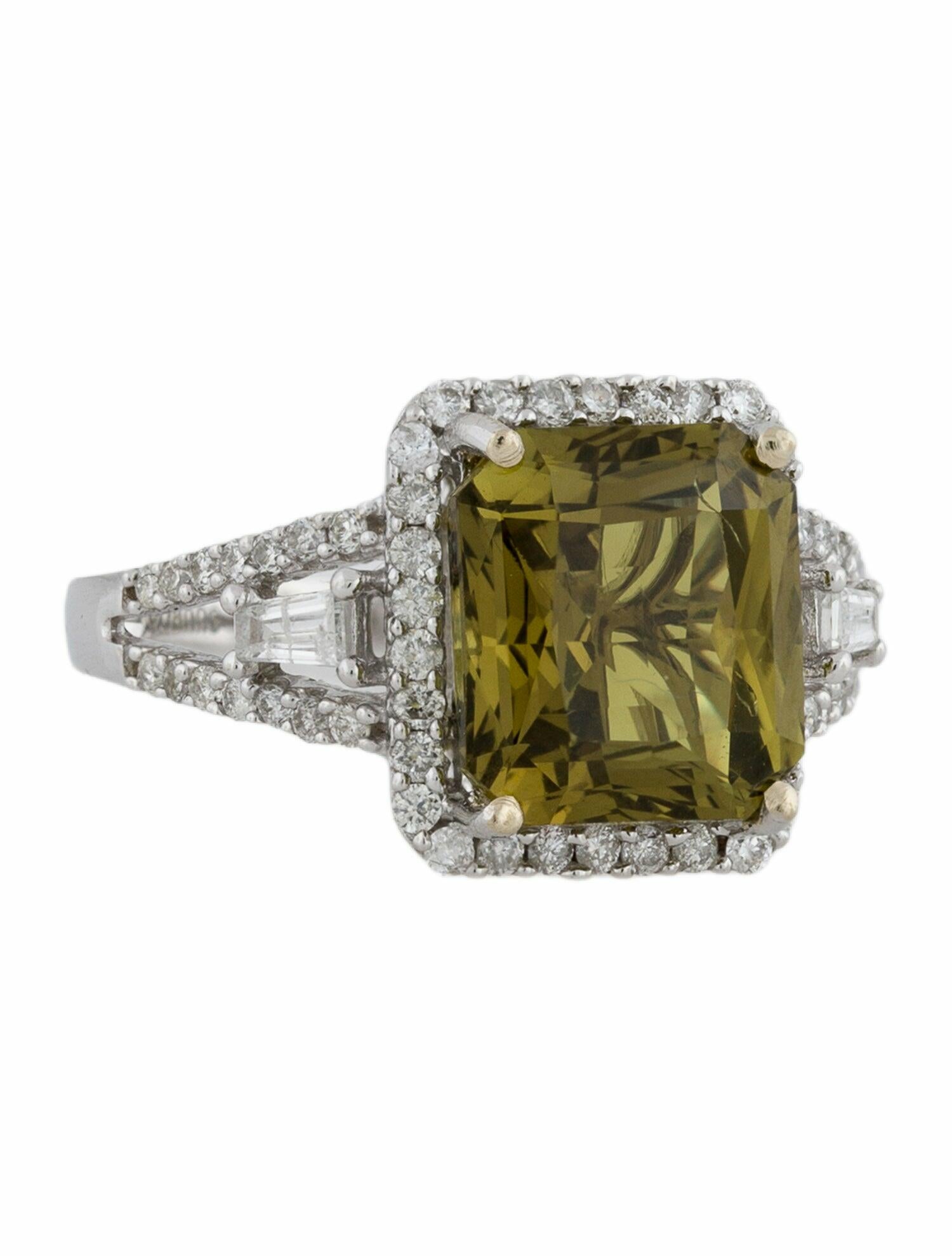 Ring 14K 5.36ct Alexandrite & Diamond