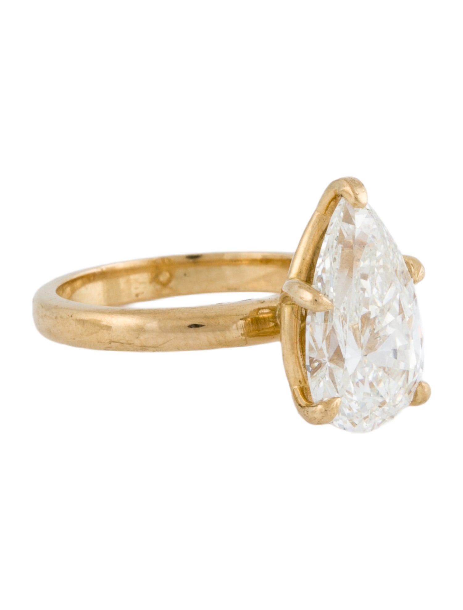 Ring 3.75Ct Lab-Grown Pear Shape Diamond Engagement Ring