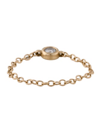 Ring 14K Diamond Chain Cocktail Ring