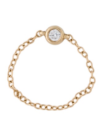 Ring 14K Diamond Chain Cocktail Ring