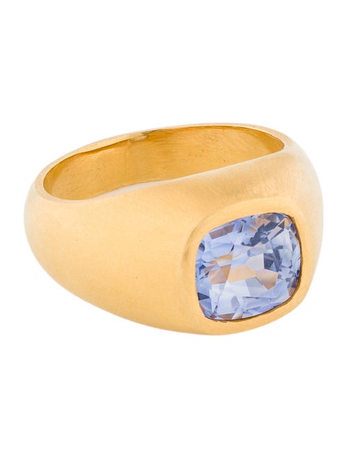 Ring 18K 3.65ct Unheated Ceylon Sapphire Cocktail Ring