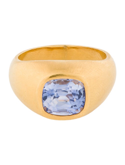 Ring 18K 3.65ct Unheated Ceylon Sapphire Cocktail Ring