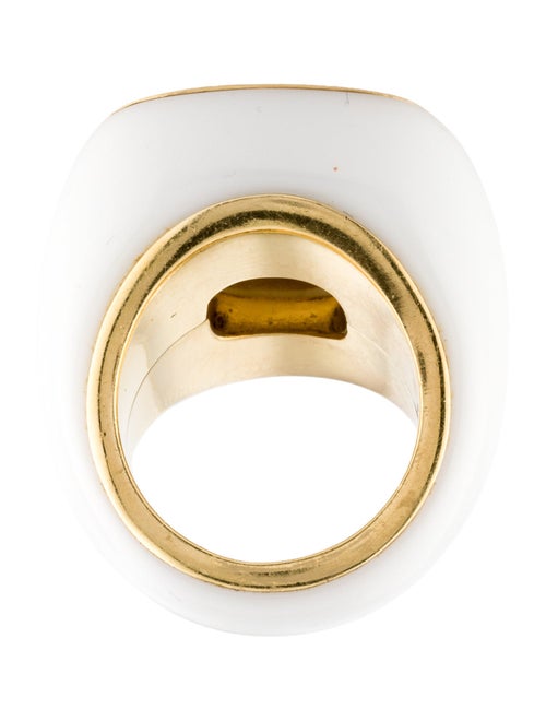 Ring 18K Citrine & Ceramic Cocktail Ring