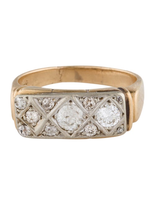 Ring 14K 1.03ctw Diamond Two-Tone Band
