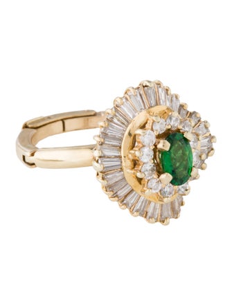 Ring Tsavorite Garnet & Diamond Cocktail Ring