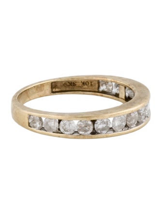 Ring 10K Diamond Half Eternity Band Ring