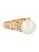 Ring 14K Pearl & Diamond Cocktail Ring