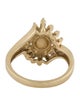 Ring 14K Cultured Pearl & Diamond Cluster Cocktail Ring