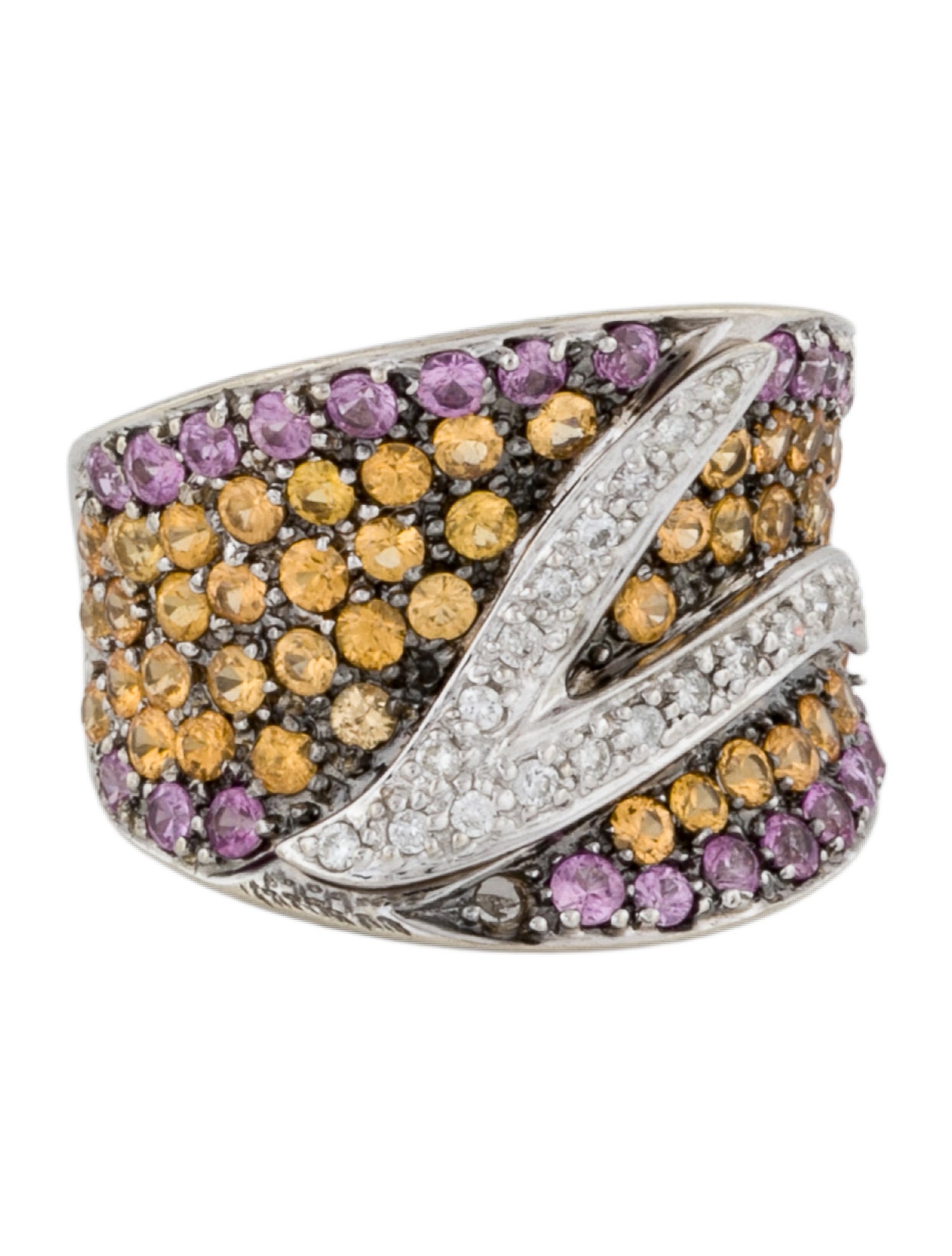 Ring 14K Sapphire & Diamond Band Ring