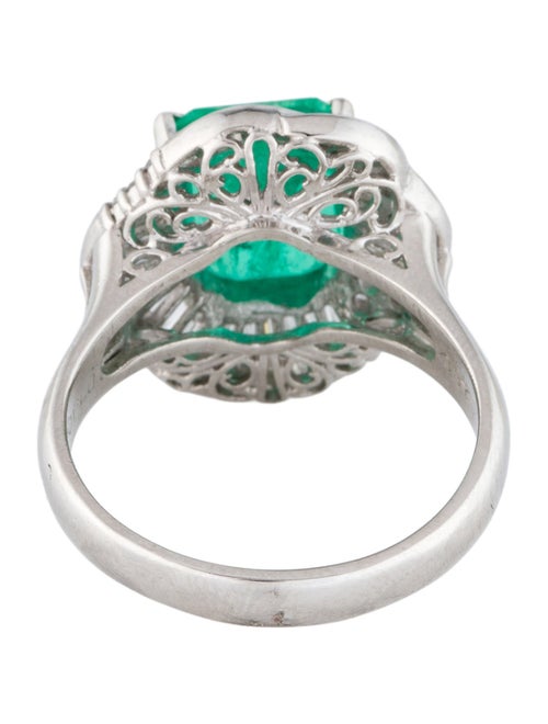 Ring Platinum 3.37ct Emerald & Diamond Cocktail Ring