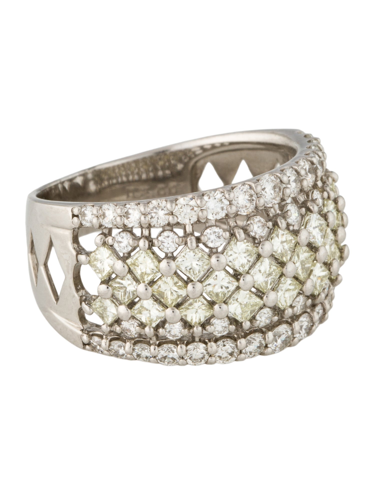 Ring Platinum 2.00ctw Diamond Wide Band