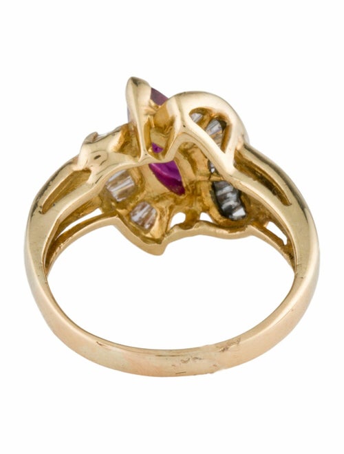 Ring 18K 1.06ct Thai Ruby & Diamond Cocktail Ring