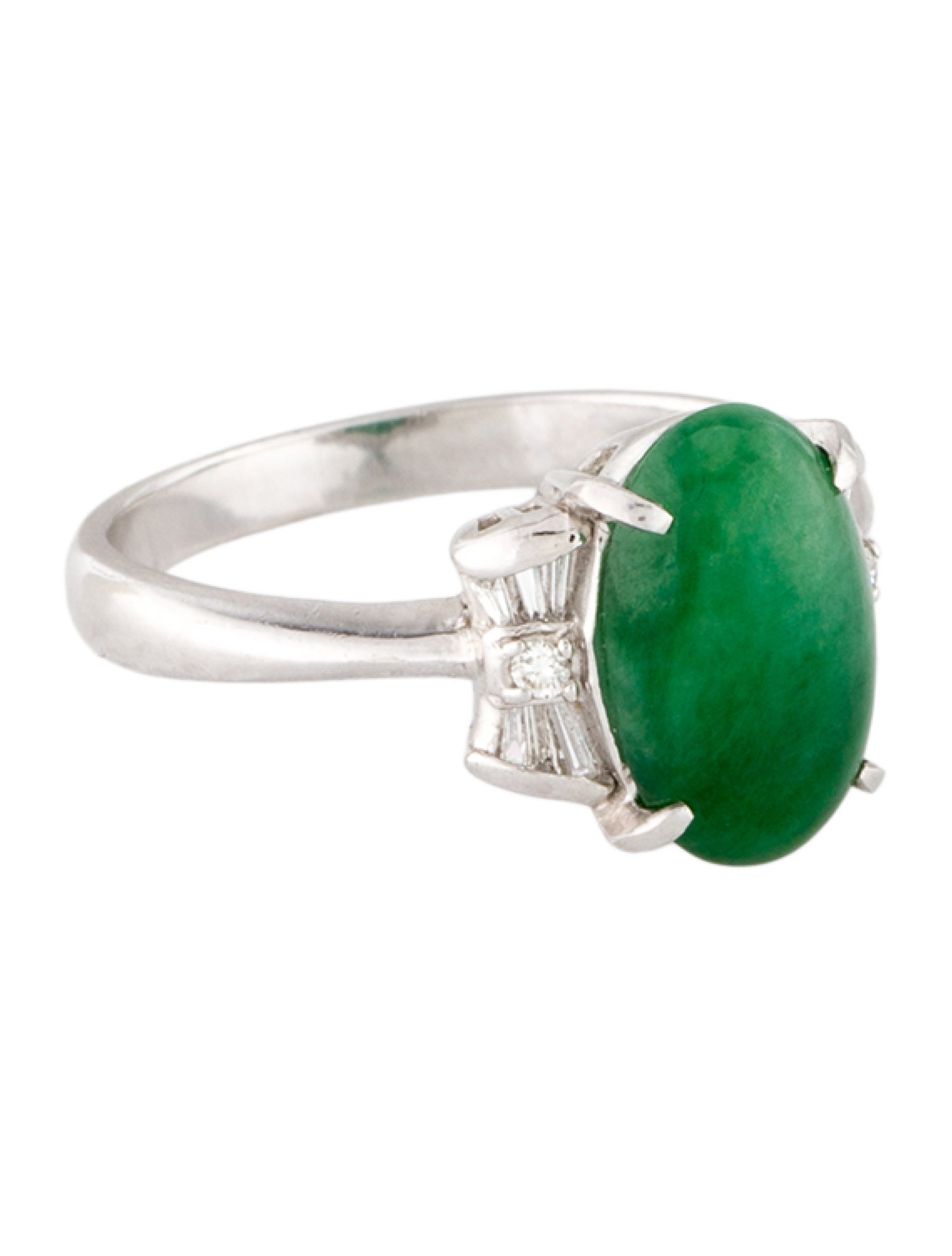 Ring Platinum 2.82ct Jadeite & Diamond Cocktail