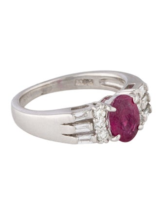 Ring Platinum Ruby & Diamond Cocktail Ring
