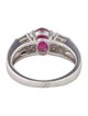 Ring Platinum Ruby & Diamond Cocktail Ring