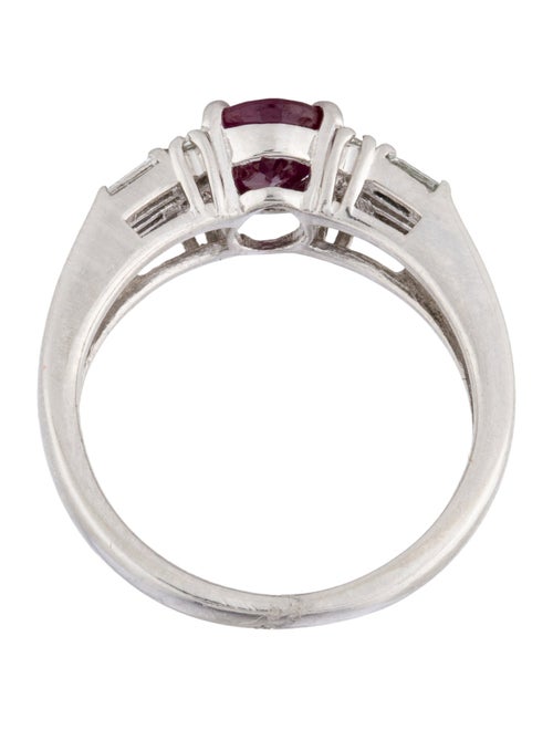 Ring Platinum Ruby & Diamond Cocktail Ring