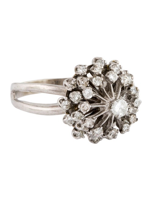 Ring 14K 1.35ctw Diamond Cluster Cocktail Ring