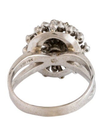 Ring 14K 1.35ctw Diamond Cluster Cocktail Ring