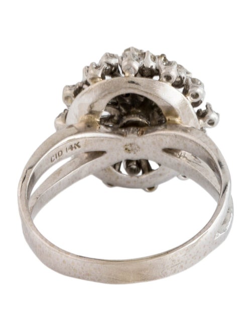 Ring 14K 1.35ctw Diamond Cluster Cocktail Ring