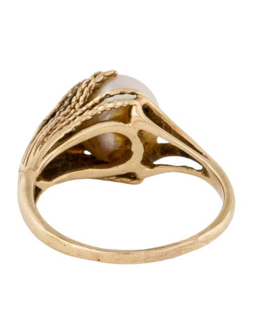 Ring 14K Pearl Textured Cocktail