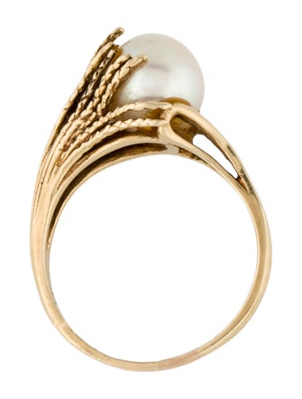 Ring 14K Pearl Textured Cocktail