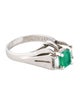 Ring Platinum Emerald & Diamond Cocktail Ring