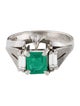 Ring Platinum Emerald & Diamond Cocktail Ring