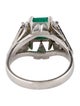 Ring Platinum Emerald & Diamond Cocktail Ring