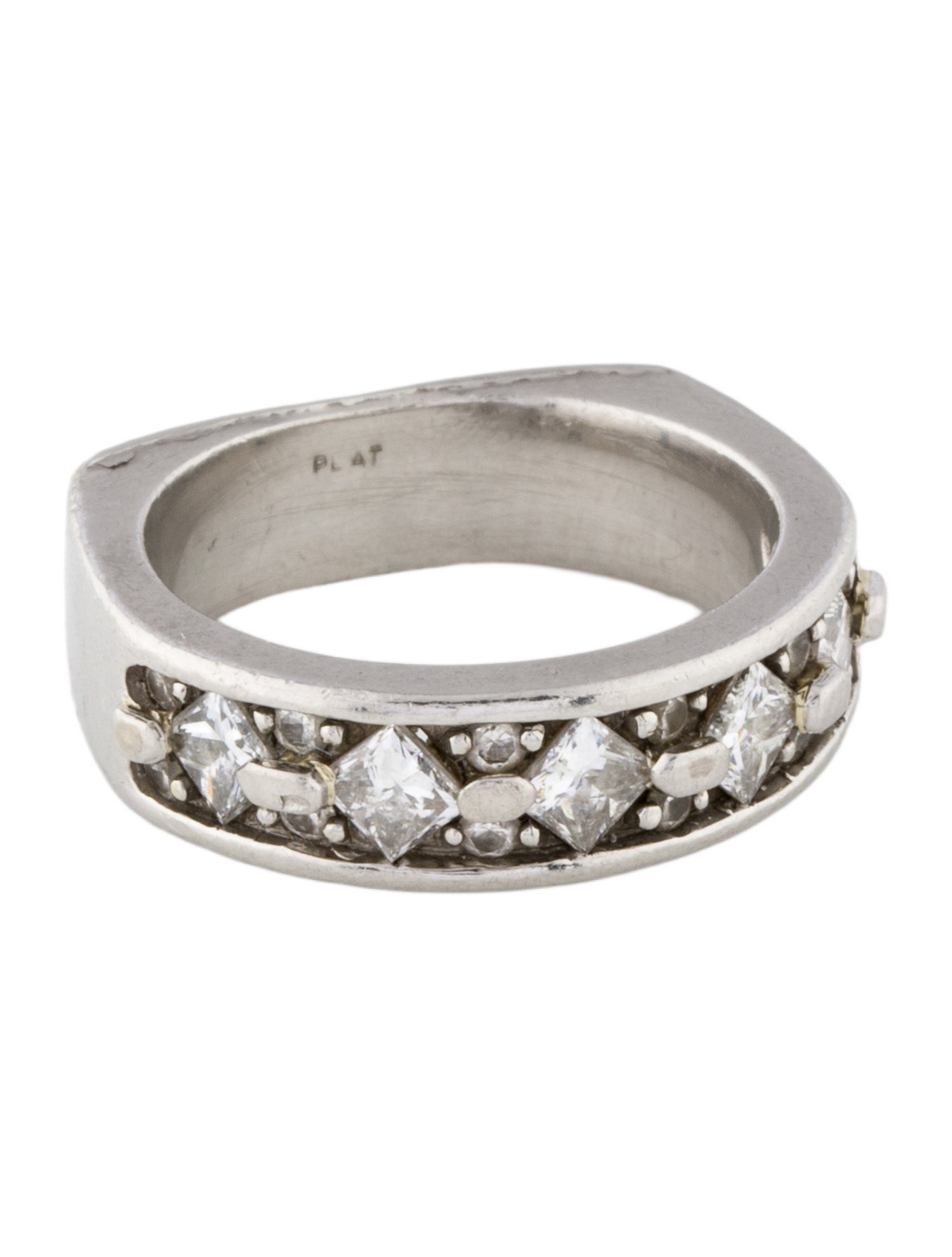 Ring Platinum 1.14ctw Lab-Grown Diamond Euro Shank Band