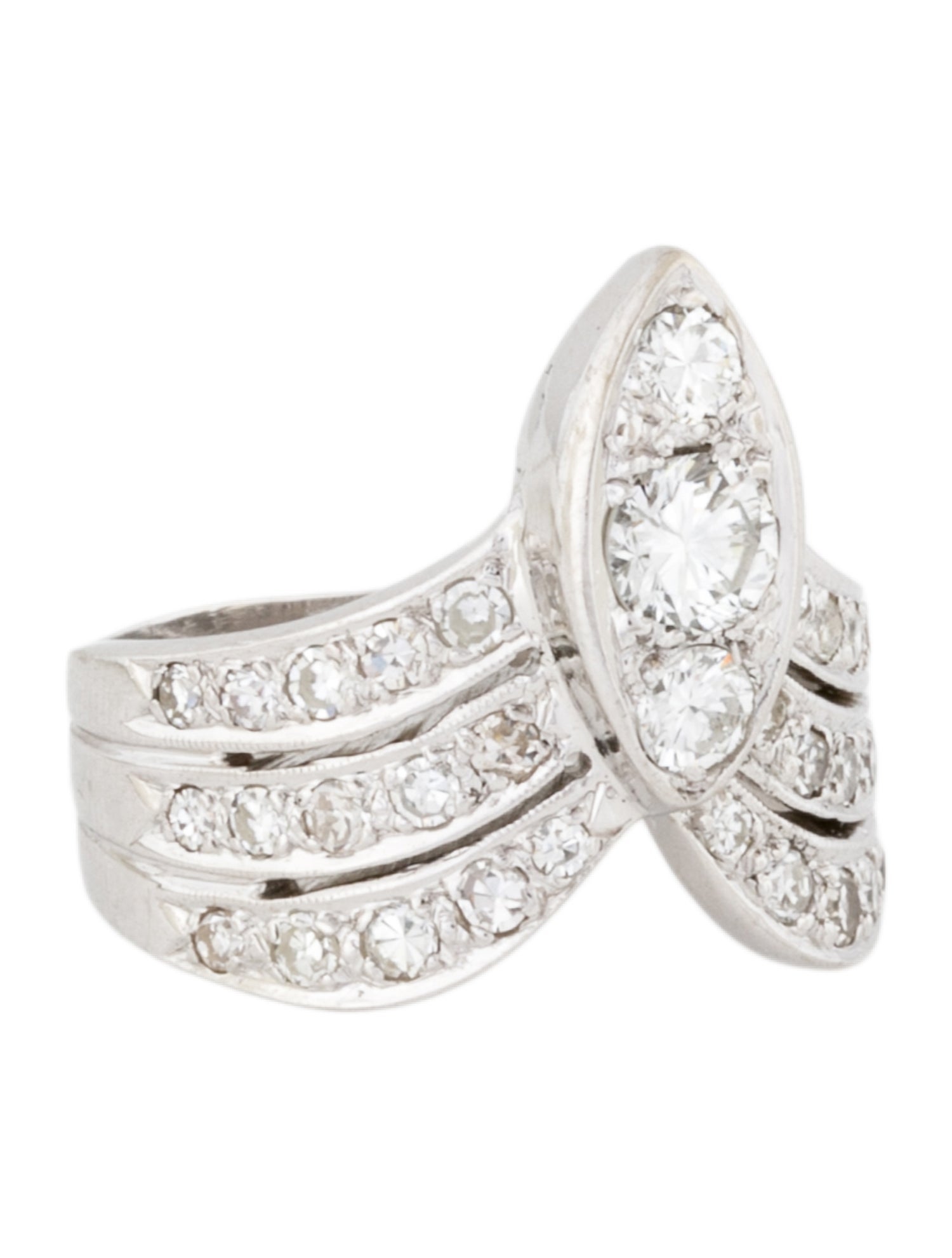 Ring 14K Diamond Cocktail