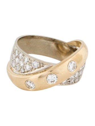 Ring 14K Diamond Crossover Band